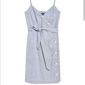 Banana Republic linen button-front mini dress
